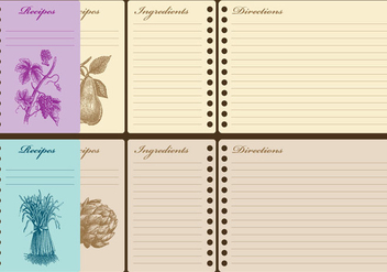 Vintage Recipe Cards - Free vector #368257